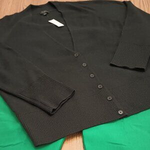 Talbots Size 1X Black V-Neck Cardigan (NWT)